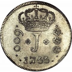 600 Réis - José I Curved Zones, Province of Minas Gerais, Rio de Janeiro Mint