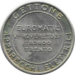 Jukebox Token - Gettone Apparecchi Elettrici Euromatic, Trento