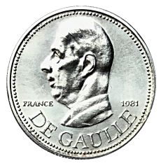 Medal - Political leaders in the World De Gaulle