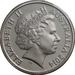 1 Dollar - Elizabeth II 4th Portrait - 30 Years Mob of Roos - Gold Plated