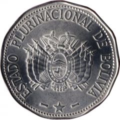 2 Bolivianos Genoveva Ríos