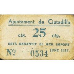 25 Céntimos Ciutadilla