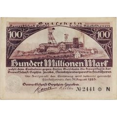 100 000 000 Mark Gewerkschaft Sophia-Jacoba