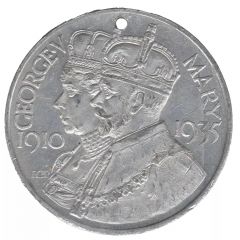 Medal - George V Silver Jubilee, Runcorn, white metal