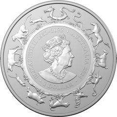 1 Dollar In the name of Elizabeth II, 6th Portrait - Year of the Dragon