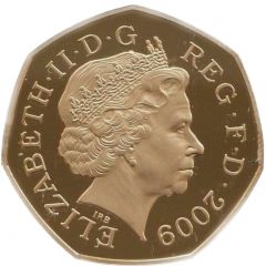 50 Pence - Elizabeth II D-Day Anniversary, Gold Piedfort