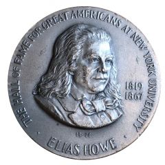 Medal - Hall of Fame for Great Americans Elias Howe
