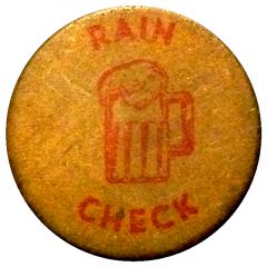 Rain Check Token - North Star Club Sheldon, WI.