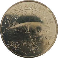 Jeton touristique - Monnaie de Paris - Grand Aquarium de Touraine - carpe Koï