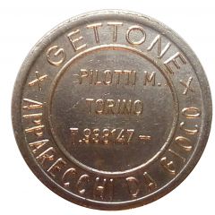 Jukebox Token - Gettone Apparecchi da Gioco Pilotti M., Torino