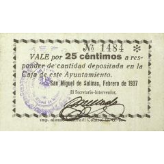 25 Céntimos San Miguel de Salinas