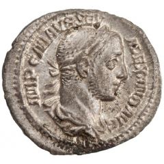 Denarius - Severus Alexander P M TR P VI COS II P P, Mars