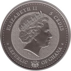 5 Cedis - Elizabeth II Bullion Coinage - Flamingo