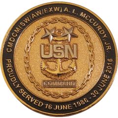 Challenge Coin - Navy Command Master Chief`s Retirement Coin