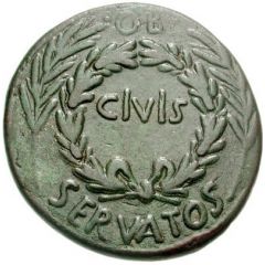 Sestertius C ASINIVS C F GALLVS IIIVIR A A A F FS C