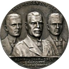 Death of Maximilian Graf von Spee with his two sons Otto and Heinrich
