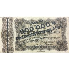 500 000 Mark overprint on 1 000 Mark