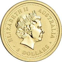 5 Dollars - Elizabeth II 4th Portrait - Year of the Dragon - Gold Bullion Coin