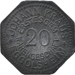 20 Pfennig - Eggolsheim Johann Kraus Erstes Gem. Warengeschäft