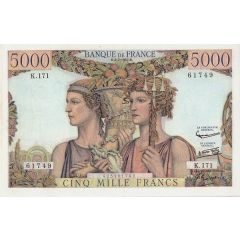 5000 Francs - Terre & Mer type 1949