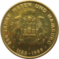 Medal - 40 Jahre Bundesrepublik Deutschland 800 Years Hamburg