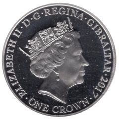1 Crown - Elizabeth II Platinum Wedding - Ruby Decade, Platinum Plated