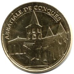 Monnaie de Paris Tourist Token - Abbatiale de Conques Vue d`ensemble