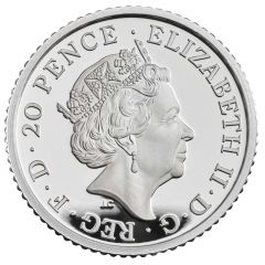 20 Pence - Elizabeth II 5th portrait, 1/10 oz Fine Silver
