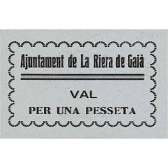 1 Peseta La Riera de Gaià