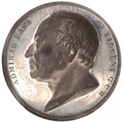 Medal - George III Battle of Cape St. Vincent, G. Mills, white metal