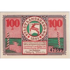 100 Pfennigs Landsberg in Oberschlesien
