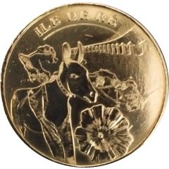 Monnaie de Paris Tourist Token - Ile de Ré L`âne en culotte et la rose trémière