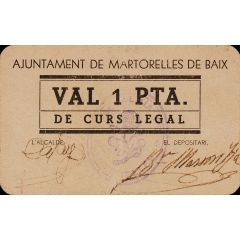 1 Peseta Martorelles de Baix