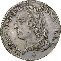 1/10 ème d`écu à la Vieille Tête - Louis XV