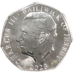 50 Pence - Charles III Royal Residence - Buckingham Palace, Ag-Au plated