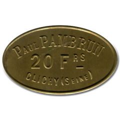 20 Francs - Paul Paul Pambrun Clichy sur Seine