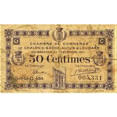 50 Centimes - Chambre de Commerce de Châlon-sur-Saône, Autun et Louhans 71
