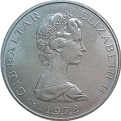 25 New Pence - Elizabeth II Silver Wedding