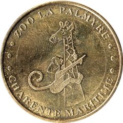 Monnaie de Paris Tourist Token - Charente-Maritime Zoo la Palmyre - La girafe et la mascotte