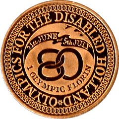 Medal - 1 Olympic Florin Olympics for the Disabled Holland
