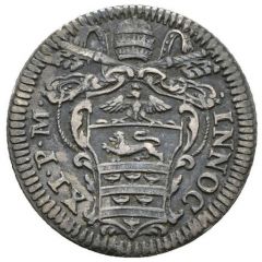 1 Grosso - Innocent XI NOCET MINVS, cartouche, without date