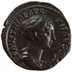 Dupondius - Faustina the Younger PVDICITIA S C, Pudicitia