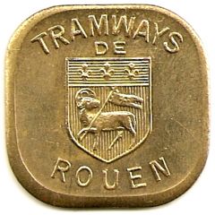 Token - Tramway de Rouen Bon pour une section - Classe unique
