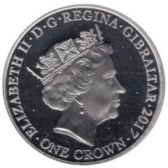 1 Crown - Elizabeth II Platinum Wedding - Golden Decade, Platinum Plated