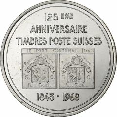 125th anniversary of Swiss postage stamps