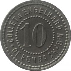 10 Pfennig - Offenbach Collet and Engelhard A.G.