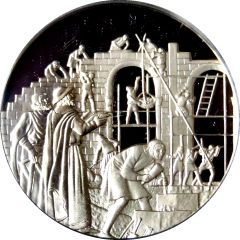 Medal - The history of Belgium in 100 medals The cathedral of Tournai