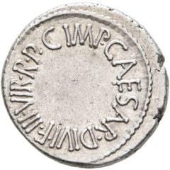 Denarius - Octavian IMP•CAESAR•DIVI•F•III•VIR•R•P•C