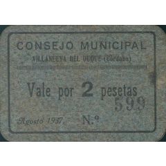 2 Pesetas Villanueva del Duque
