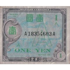 1 Yen US Military Currency - A-Note